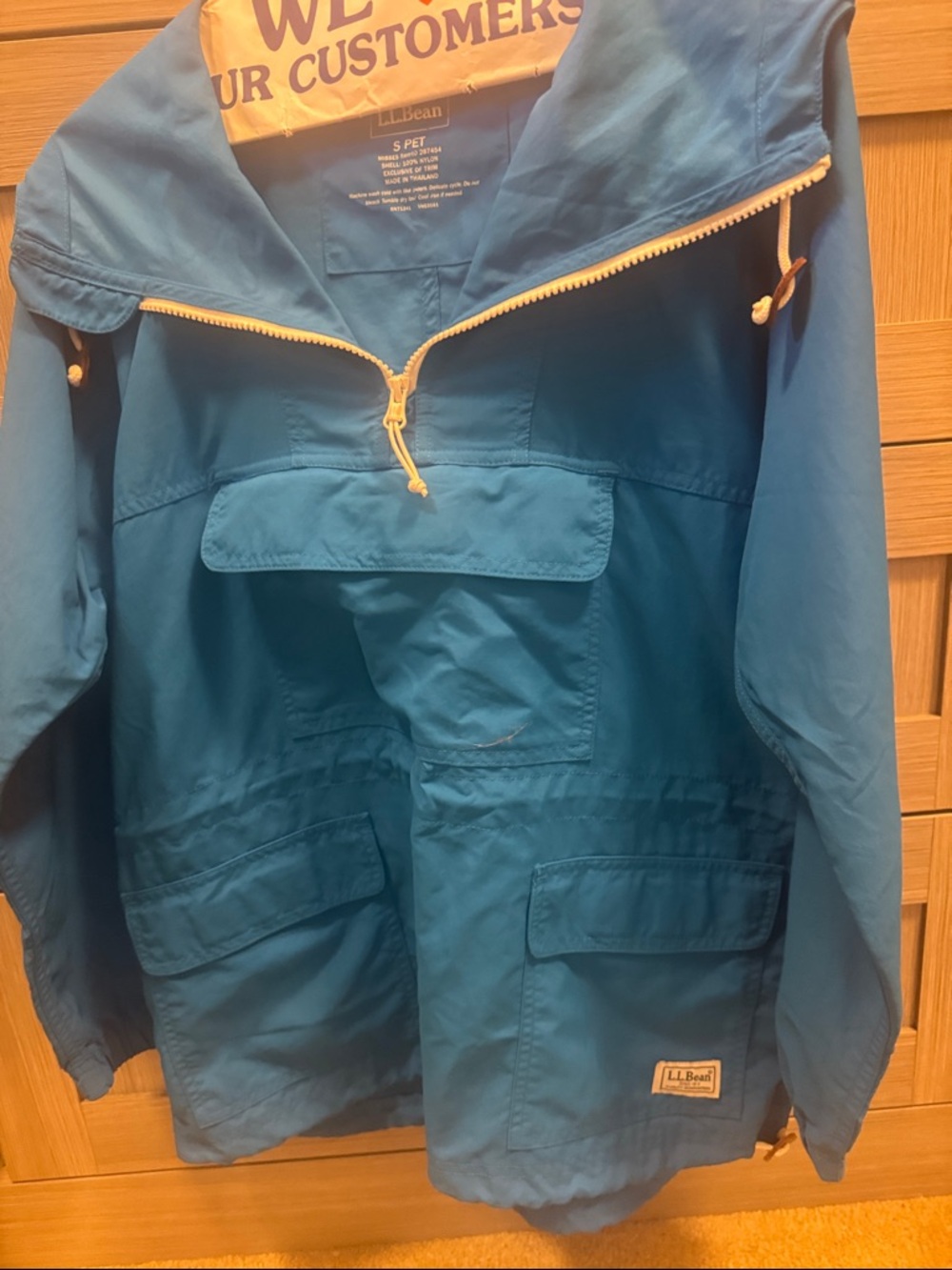 L.L. Bean Blue Pullover Anorak Jacket